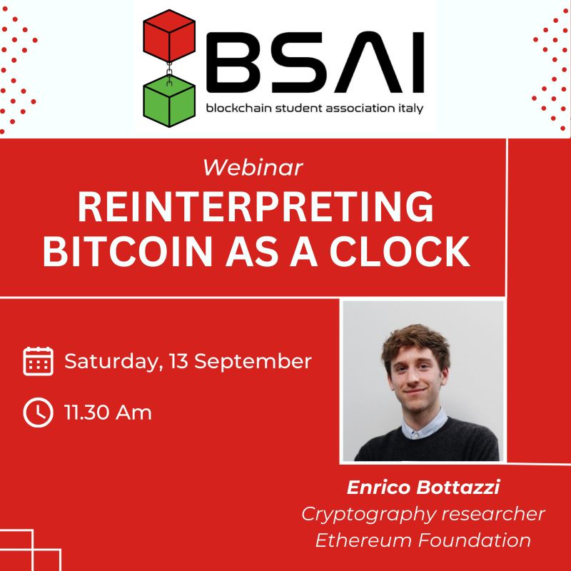 Webinar: Reinterpreting Bitcoin as a Clock
